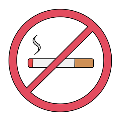 No-smoking lineal color icon
