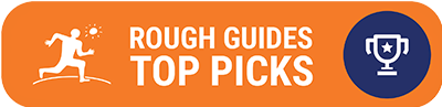 Rough Guides Top Picks Logo with the running man logo