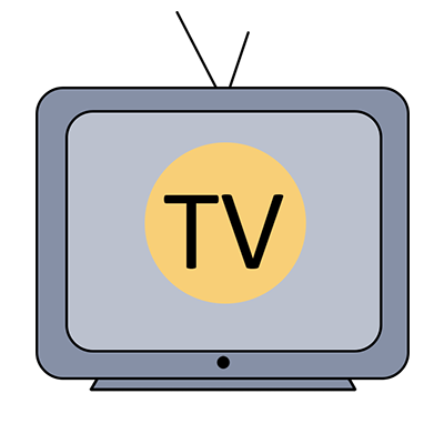 Television lineal color icon